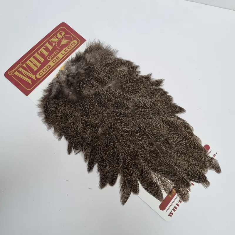 Whiting Coq de Leon Hen Saddle in Brown Speckled